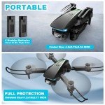 Oddire Mini Drone with Camera - 1080P HD Foldable Drone with Stable Hover, Gravity Control, Auto-Follow, Trajectory Flight, 90° Adjustable Lens, One Key Take Off/Land, 3D Flip, Drones for Adults