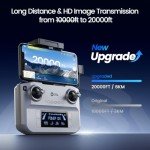 Holy Stone HS360E GPS EIS Drones with Camera for Adults 4K, 249g FAA Compliant Lightweight Foldable FPV RC Quadcopter Drone with 1200W Sensor, 20000ft Range, Auto Return, Follow Me, Upgraded HS360S