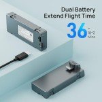 Ameta Drones with Camera for Adults 4k UHD, S20 Lite Brushless Motor FPV Foldable RC Drones for Adults Kids Beginners with 36 Mins Long Flight, Altitude Hold, Headless Mode, Circle Fly, 360° Flips, Cool Toys Gifts for Men Boys(Under 249G)