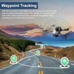 Drone with Camera 4k HD FPV Foldable Drone for Beginners, Quadcopter with Voice Gesture Control, One Key Take Off/Land, Optical Flow Positioning, 360° Flip, Waypoint Fly,2 Batteries