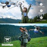 Drone with Camera 4k HD FPV Foldable Drone for Beginners, Quadcopter with Voice Gesture Control, One Key Take Off/Land, Optical Flow Positioning, 360° Flip, Waypoint Fly,2 Batteries