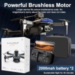 Drone with Camera 4k HD FPV Foldable Drone for Beginners, Quadcopter with Voice Gesture Control, One Key Take Off/Land, Optical Flow Positioning, 360° Flip, Waypoint Fly,2 Batteries