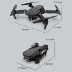 Drone with 1080 Camera for Kids Foldable Mini Drone for Kids Boys Beginners 2 Batteries Toys Drone Gestures Selfie One Key Start 360° Flips Toy Gifts for Boys Black E88