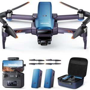 Veeniix V11 Drones with Camera for Adults 4K, 70Min Long Flight Time, Gimbal & EIS 4K/30FPS Professional Drone, 3KM Long Range, GPS Auto Return, Easy App-Controlled, Integrated FAA Remote ID