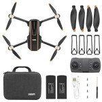 Super Enduring Brushless Motor Drone with Camera for Beginners, CHUBORY A68 WiFi FPV Quadcopter with 2K HD Camera, Auto Hover, 3D Flips, Headless Mode, Trajectory Flight, 2 Batteries, Carrying Case
