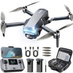 Drone with Camera 4K for Adults Beginners, Drone with GPS, Brushless Motor, Auto Return, Follow Me, Tap Fly, Circle Fly,One Key Start, 45 Mins Long Flight, Under 249g
