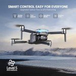 Drone with Camera 4K for Adults Beginners, Drone with GPS, Brushless Motor, Auto Return, Follow Me, Tap Fly, Circle Fly,One Key Start, 45 Mins Long Flight, Under 249g