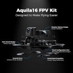BETAFPV Aquila16 FPV Drone Kit with Altitude Hold, 8Mins Flight, for FPV Beginner to Fly Indoor Outdoor Longer, 3 Flight&Speed Modes, DVR Recording, Simulator Supported, 1S RTF Kit with ELRS 3.0