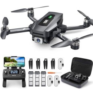 TENSSENX Foldable GPS Drone with 4K UHD Camera for Adults Beginner, TSRC Q8 FPV RC Quadcopter with Brushless Motor, 5G WiFi Transmission, Follow Me, Optical Flow, Smart Return Home, 90 Min Long Flight