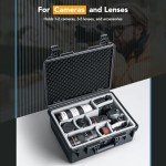 Lykus PVC1 Waterproof Hard Case with Padded Dividers for Cameras, Lenses, Dual DJI Mavic/Air/Mini drones