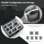 Lykus PVC1 Waterproof Hard Case with Padded Dividers for Cameras, Lenses, Dual DJI Mavic/Air/Mini drones