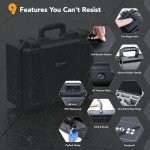 Lykus PVC1 Waterproof Hard Case with Padded Dividers for Cameras, Lenses, Dual DJI Mavic/Air/Mini drones