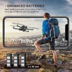 TENSSENX Foldable GPS Drone with 4K UHD Camera for Adults Beginner, TSRC Q8 FPV RC Quadcopter with Brushless Motor, 5G WiFi Transmission, Follow Me, Optical Flow, Smart Return Home, 90 Min Long Flight