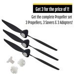 Top Race Spare Propellers TR-C285G Rc Plane and TR-C385 4 Channel Remote Control Airplane with Propeller Savers and Adapters Pack of 3