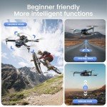 Brushless Motor Drone,90° Adjustable 4K FPV,APP control,40min Flight Time,Indoor Obstacle Avoidance,Optical Flow Positioning,Gesture Photography,360° Flip,Eyond-Range Loss Alert, Toys Gifts for Men Boys