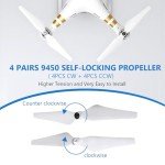 for DJI Phantom 3 Propellers,8Pcs/Set CW CCW Self Locking Propeller Quadcopter Blade 9450 Low Noise Propellers Replacement Part for 1/2/3/3PRO Standard Drone Blades,Drone Accessories