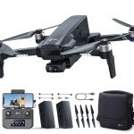 Holy Stone HS600D Drone with 8K Camera for Adults, 3 Axis Gimbal, 4K/30fps Video, 80 Min Flight Time with 2 Batteries, 20000ft FPV Transmission Professional Drone, Auto Return, Beginner Mode, gift