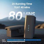 Holy Stone HS600D Drone with 8K Camera for Adults, 3 Axis Gimbal, 4K/30fps Video, 80 Min Flight Time with 2 Batteries, 20000ft FPV Transmission Professional Drone, Auto Return, Beginner Mode, gift