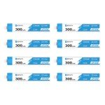 BETAFPV 8pcs BT2.0 300mAh 1S Battery 3.8V 30C/60C FPV Lipo with 1.0mm Banana Connector for FPV Tiny Whoop 1S Brushless Whoop Drone Like Cetus FPV Kit Meteor65 Micro Whoop Drone