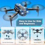 Mini Drone with Camera, Drones for Beginners Adults, Boys Gifts, 1080P HD Foldable Drone with Gravity Control, Gestures Selfie, Altitude Hold, One Key Start, 3D Flips, 2 Batteries, Toy for Boys Girls
