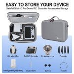 Skyreat Mini 3 Pro / Mini 3 Case ,PU Leather Hard Carrying Case Compatible with DJI Mini 3 Pro Drone and Accessories