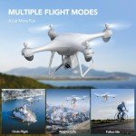 TOMZON P5G GPS Drones with Camera for Adults 4K, Under 249g, FPV Camera Drone with 5G WiFi Transmission for Beginner, Auto Return Home, Follow Me, Custom Flight, 36 Mins Fly Time, CarryBag, White
