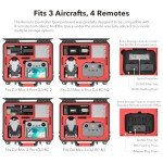 SYMIK P330-MMDL Dual Layer Mini 4 Pro Case, Waterproof Hard Carrying Case for DJI Mini 4 Pro/Mini 3/Mini 3 Pro Fly More Combo, Fits DJI RC 2/RC, RC-N2/N1, Charger Hub, Tablet Holder, Landing Pad, iPad