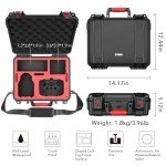 SYMIK P330-MMDL Dual Layer Mini 4 Pro Case, Waterproof Hard Carrying Case for DJI Mini 4 Pro/Mini 3/Mini 3 Pro Fly More Combo, Fits DJI RC 2/RC, RC-N2/N1, Charger Hub, Tablet Holder, Landing Pad, iPad