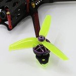 16pcs 3-Blade Props high-Speed Propellers Popo, 4inch 100mm CW CCW for Racing Frame FPV Drone 1406 2205 1806 Brushless Motors,GEMFAN 4032（Blue,Red,Black,Yellow）