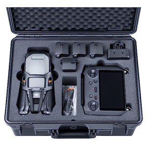 Lykus Titan M350 Waterproof Hard Case for DJI Mavic 3 Pro/Classic, RC Pro and DJI RC Simultaneously, Support RC Lanyard [CASE ONLY] Black