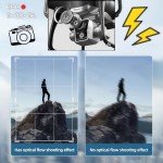 KY102 Drone with Screen Controller with SD card, Brushless Motor, Optical Flow Localization, Active Obstacle Avoidance, 2 batteries, One Key Take Off/Landing. (2 batteries - Black)