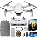 DJI Mini 4K Drone Quadcopter with Camera for Adults, Under 249 g, 3-Axis Gimbal Stabilization, 10km Video Transmission, Auto Return, Wind Resistance, 31-Min Flight Bundle with Deco Gear Accessories