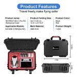 Skyreat Mini 3 / 3 Pro RC Hard Case, Waterproof Hard Shell Storage Bag for DJI Mini 3 / 3 Pro with DJI RC Controller Accessories