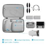 JSVER Carrying Case for DJI Mini 3 Pro/Mini 3 - Hard Shell Travel Storage Case With RC/RC-N1 Remote Controller and Accessories