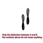 skrnrhrery Mini Propeller, Suitable for Small and Medium UAV quadcopters Nylon Propeller Center Shaft has 0.8 and 1.0mm, Blade Length is 46/42/37mm AB Positive and Negative Propeller (42 mmaxis0.8mm)