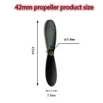 skrnrhrery Mini Propeller, Suitable for Small and Medium UAV quadcopters Nylon Propeller Center Shaft has 0.8 and 1.0mm, Blade Length is 46/42/37mm AB Positive and Negative Propeller (42 mmaxis0.8mm)