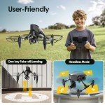 Drone with Camera for Kids 1080P, Wefone Mini Drone for Beginners Adults Small RC Dron HD FPV Quadcopter with Optical Flow Positioning, 3 Batteries, 3D Flip, One Key Start, Toy Gifts for Boys Girls