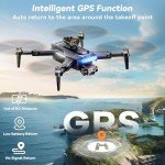 GPS Drones with 4K Camera for Adults Under 249g, P17 Drone with Brushless Motor 5G Transmission, 3 Batteries, Follow Me, Smart Return Home, Foldable FPV Drone for Long Distance
