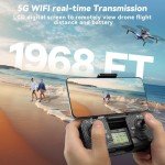 GPS Drones with 4K Camera for Adults Under 249g, P17 Drone with Brushless Motor 5G Transmission, 3 Batteries, Follow Me, Smart Return Home, Foldable FPV Drone for Long Distance