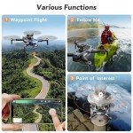 GPS Drones with 4K Camera for Adults Under 249g, P17 Drone with Brushless Motor 5G Transmission, 3 Batteries, Follow Me, Smart Return Home, Foldable FPV Drone for Long Distance