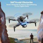 GPS Drones with 4K Camera for Adults Under 249g, P17 Drone with Brushless Motor 5G Transmission, 3 Batteries, Follow Me, Smart Return Home, Foldable FPV Drone for Long Distance