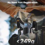 GPS Drones with 4K Camera for Adults Under 249g, P17 Drone with Brushless Motor 5G Transmission, 3 Batteries, Follow Me, Smart Return Home, Foldable FPV Drone for Long Distance