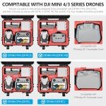 FPVtosky Dual Layer Hard Case for DJI Mini 4 Pro/Mini 3/ Mini 3 Pro Fly More Combo, Waterproof Mavic Mini 4 Pro Drone Carry Case Bag, Fits DJI RC2/ RC, RC-N2/ N1 Accessories