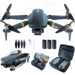 Brushless Super Endurance Foldable Drone with Camera for Beginners–60+ min Flight Time, WiFi FPV Quadcopter with 120°Wide-Angle 4K HD Camera, Brushless Motor, Auto Hover, Follow Me (3 Batteries)