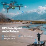 HYTOBP GPS Drone with 4K Camera for Adults, S166 Drone Under 249g 5GHz Transmission 3 Batteries, 90° Adjustable Lens, Auto Return, Follow Me, Brushless Motor Drones for Adults and Beginners