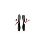 skrnrhrery Mini Propeller, Suitable for RC Aircraft Special Nylon Props Central axis 0.8MM Blade Length 46/42/37/MM Positive and Negative AB propellers Mini Quadcopter Accessories (42mm)