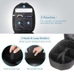 JSVER Carrying Case For DJI Mini Waterproof Shockproof Backpack Case Compatible with DJI Mini/Air/Mavic 1/AVATA Remote & Smart Controller, Propellers, Battery and Accessories