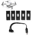 RC Drone Battery and Charging Cable Set, 3.7V 1800mAh RC Drones Lithium Battery, UAV Replacement Battery Drone Accessories for E88 E88PRO E525 PRO RC Drone