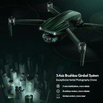 Gleesfun G11PRO 6K Drone with Camera for Adults, 4K/30fps Video, 3-Axis Brushless Gimbal, 70mins Flight Time with 2 Batteries, 10000ft Long Range, FAA compliance, Professional Drone with Auto Return
