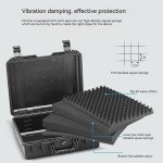 T TOVIA Protective Storage Box with Foam, Waterproof & Shockproof Protector Hard Case for Drones, Camera,Equipments, Tool, 9.8 ”x7.9”x3”，Black